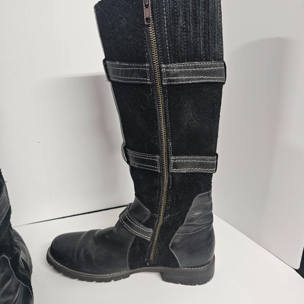Ariat Highland Boots Moto Meets Equestrian Grunge Leather Black 9B - Picture 6 of 13